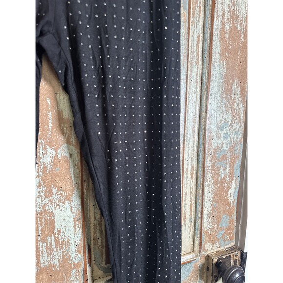 VOCAL Leggings Embellished With Rhinestones Black Soft Large - Picture 2 of 7